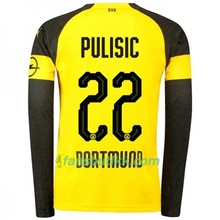 Fotballdrakt Borussia Dortmund Pulisic 22 Hjemmetrøye 2018-2019 Langermet